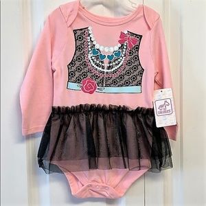 Swiggies Pink Black Graphic Print TOTO Cotton Romper One Piece Size 6M / 9M Nwt